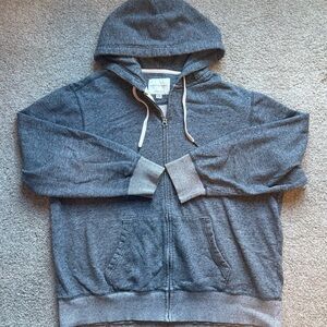 American Eagle Heathered Grey Full Zip Super Soft Hoodie Mens XXL EUC